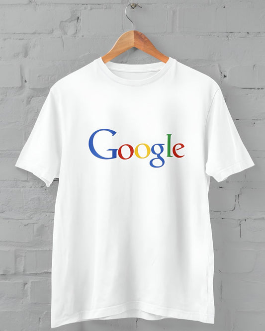 Google Printed Half Sleeve T-shirt for Men
