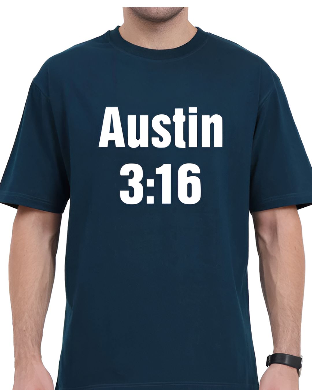 Steve Austin 3:16 WWE Printed Oversized T-shirt for Men
