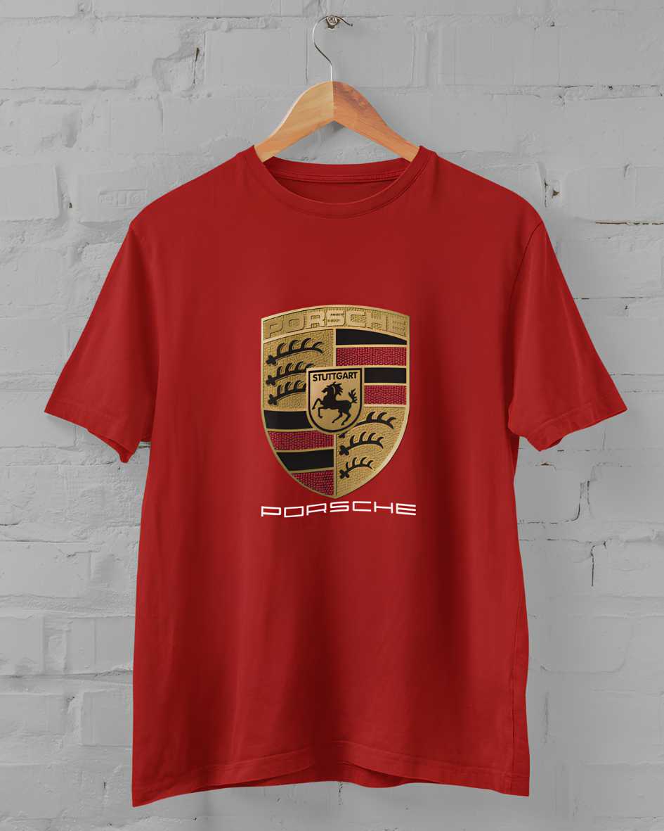 Porsche Half Sleeve T-shirt for Men