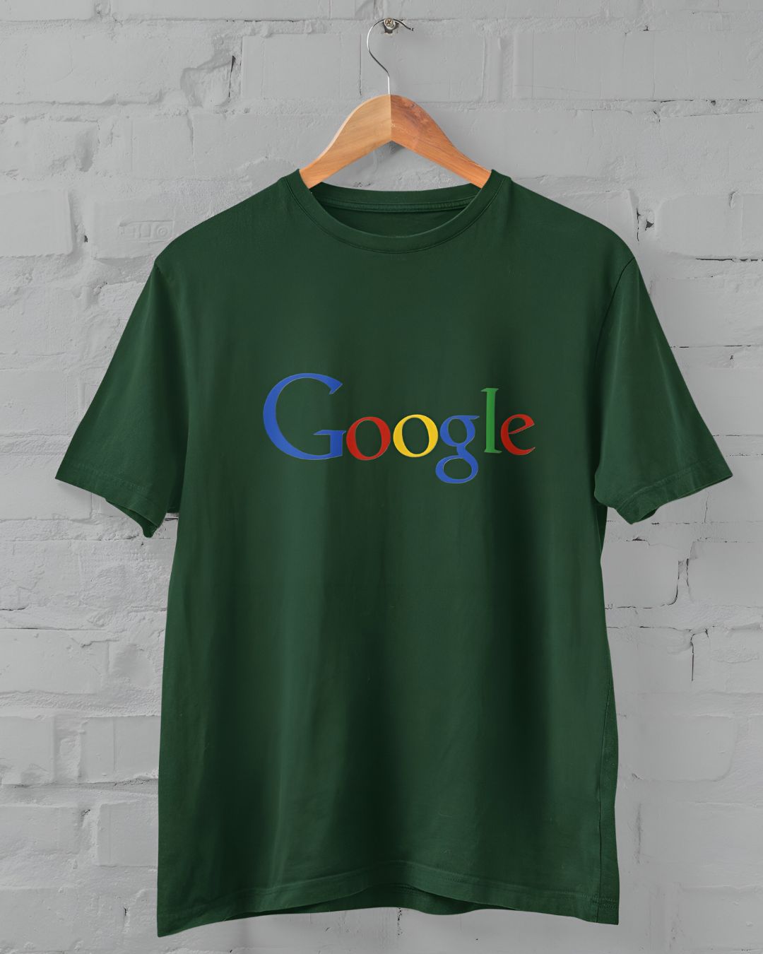 Google Printed Half Sleeve T-shirt for Men
