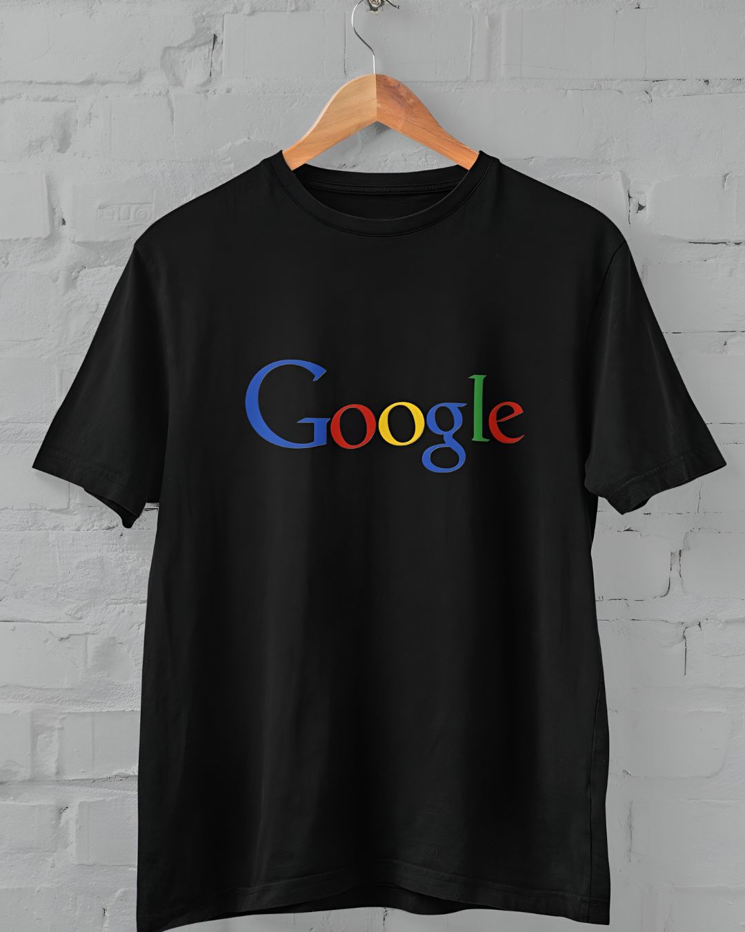 Google Printed Half Sleeve T-shirt for Men