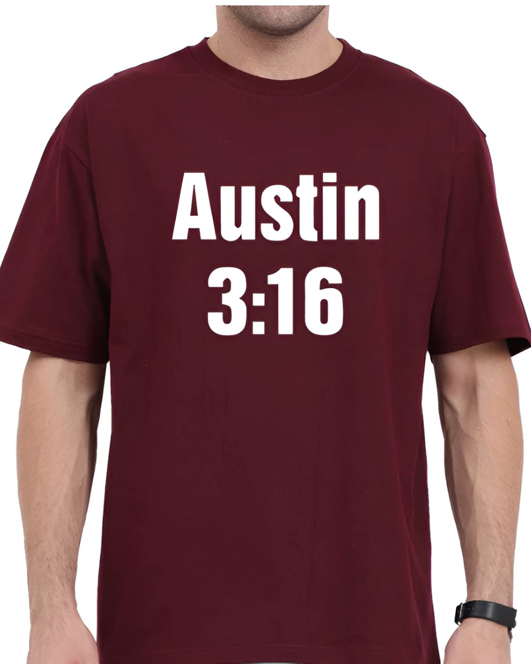 Steve Austin 3:16 WWE Printed Oversized T-shirt for Men