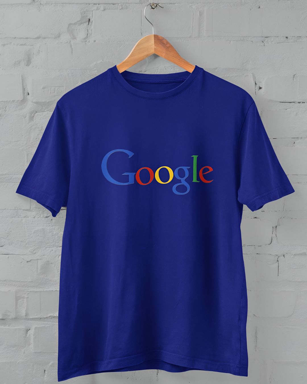 Google Printed Half Sleeve T-shirt for Men