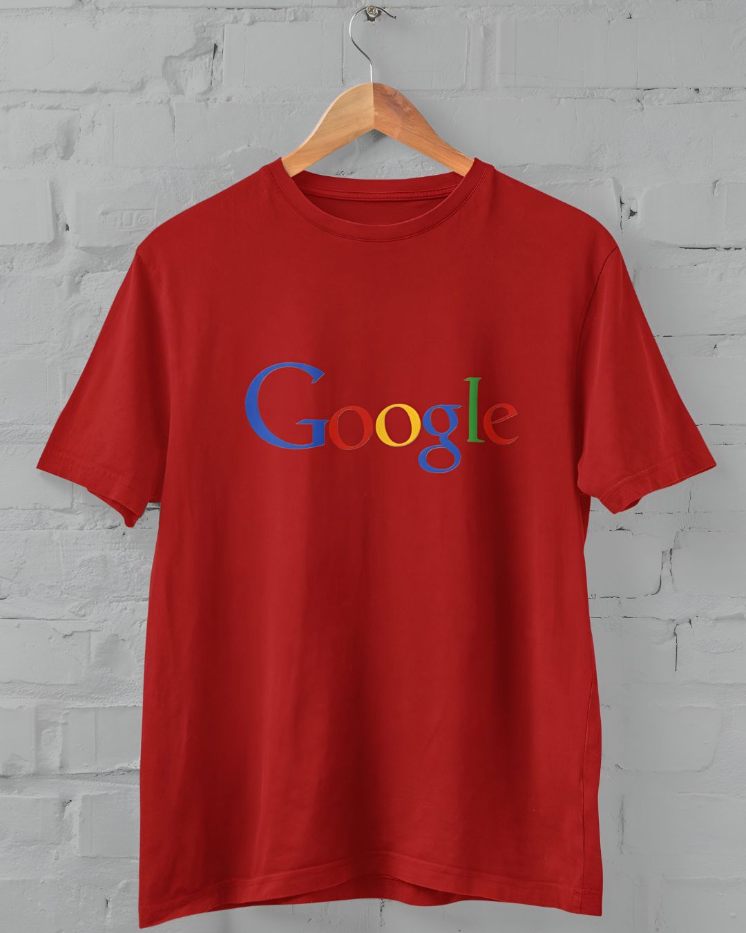 Google Printed Half Sleeve T-shirt for Men
