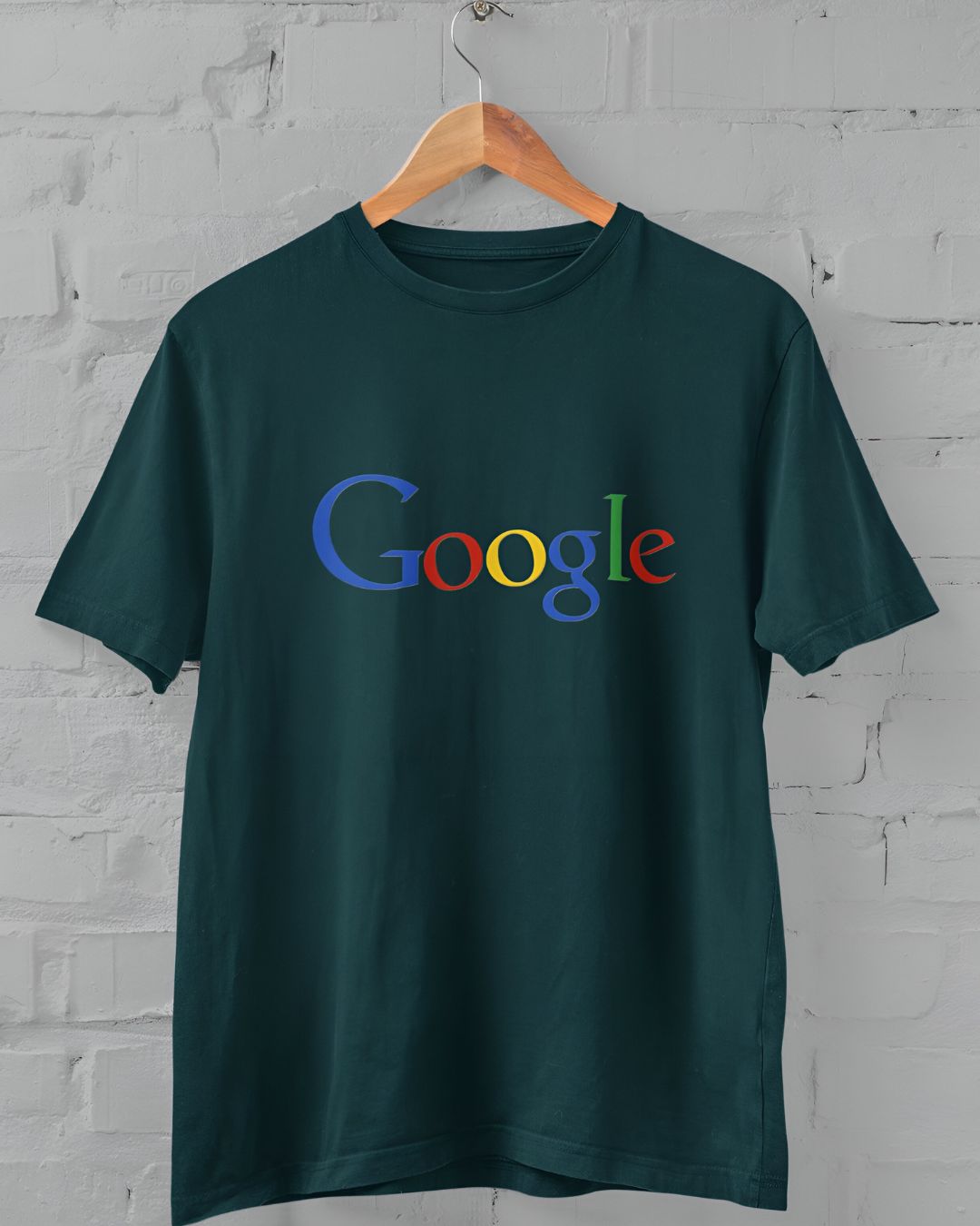 Google Printed Half Sleeve T-shirt for Men