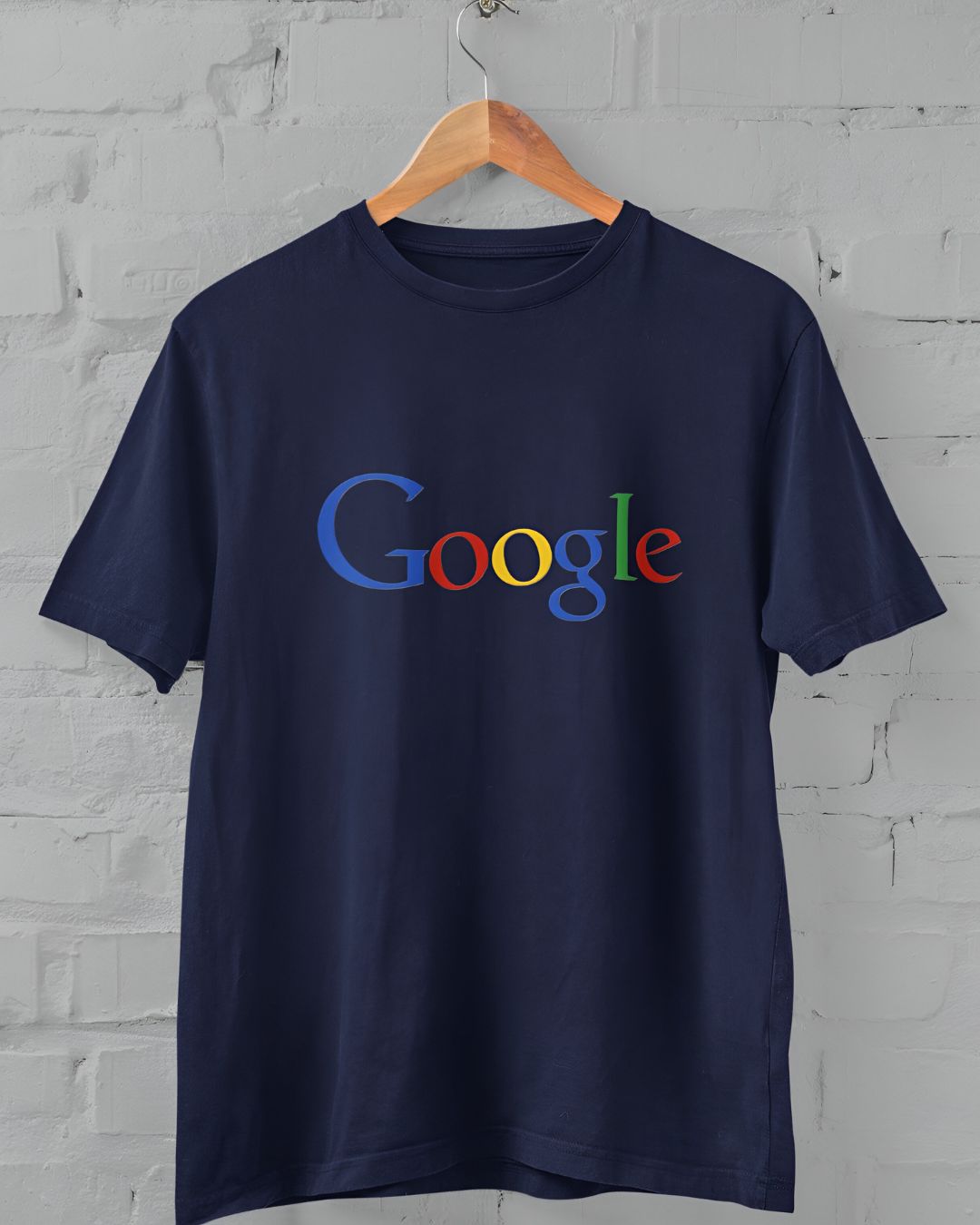 Google Printed Half Sleeve T-shirt for Men