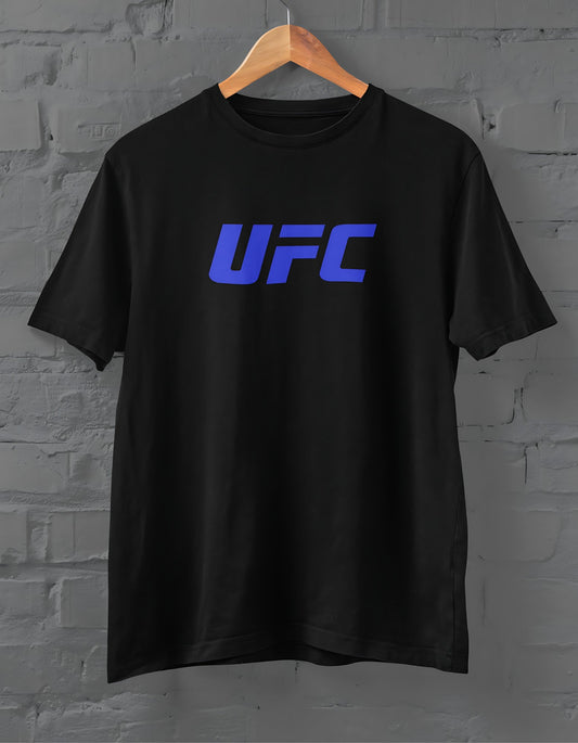 UFC Typography Printed Blue Half Sleeve T-shirt for Men - ShosaQualiTees