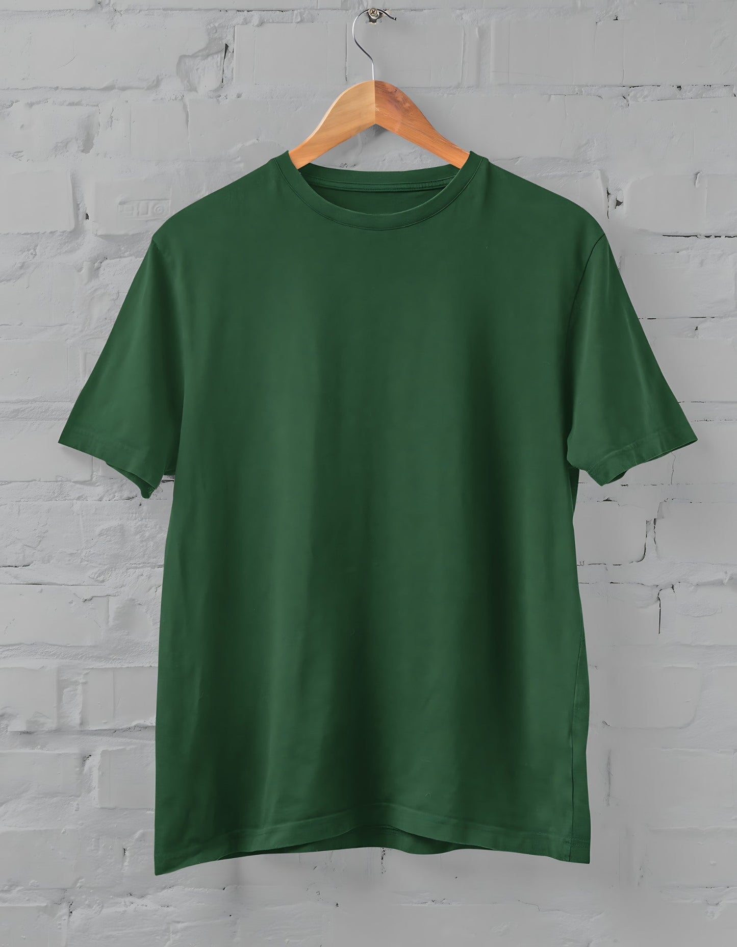 Bottle Green Half Sleeve T-shirt for Men