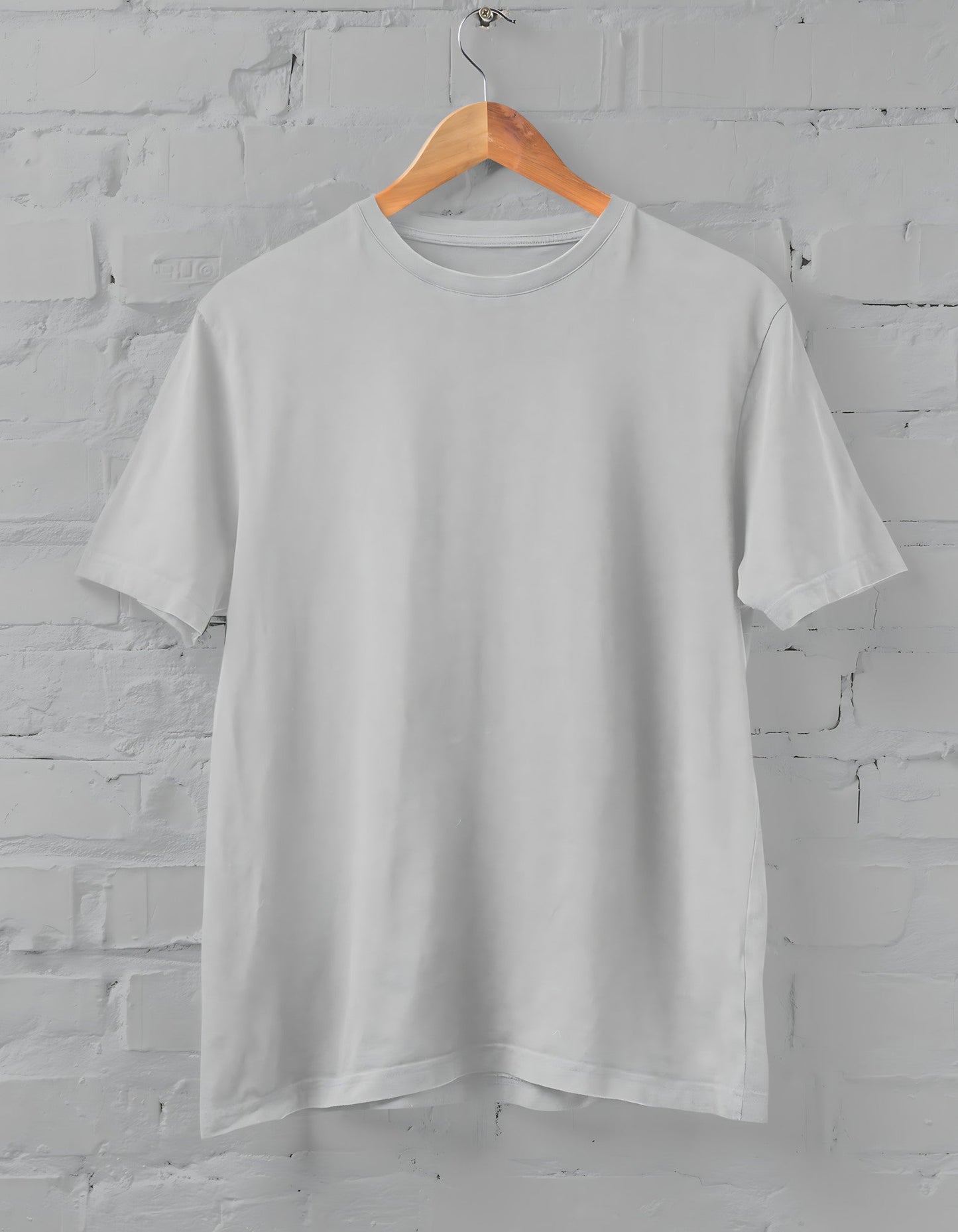 Grey Melange Half Sleeve T-shirt for Men