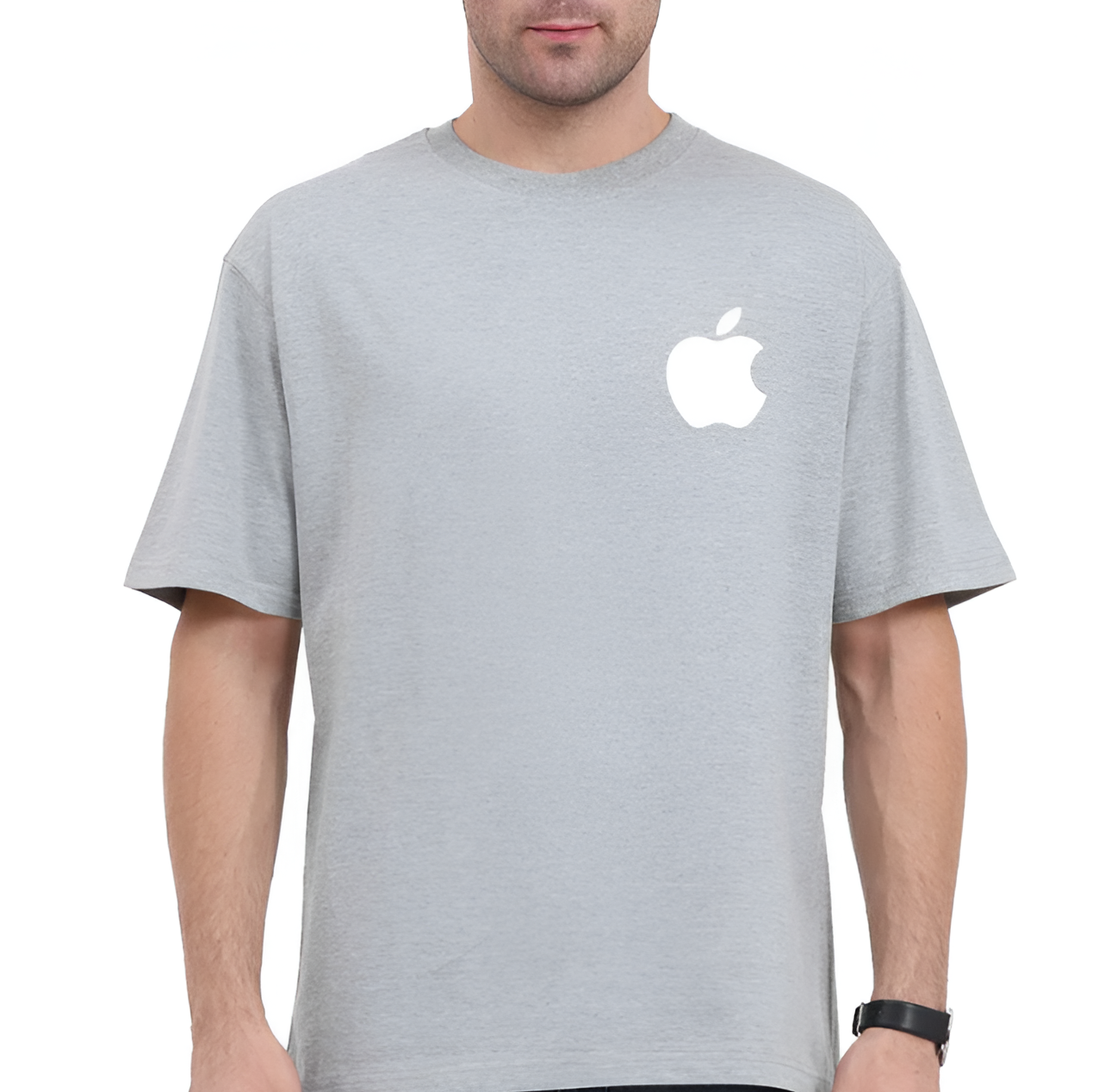 Apple Printed Oversized T-shirt for Men