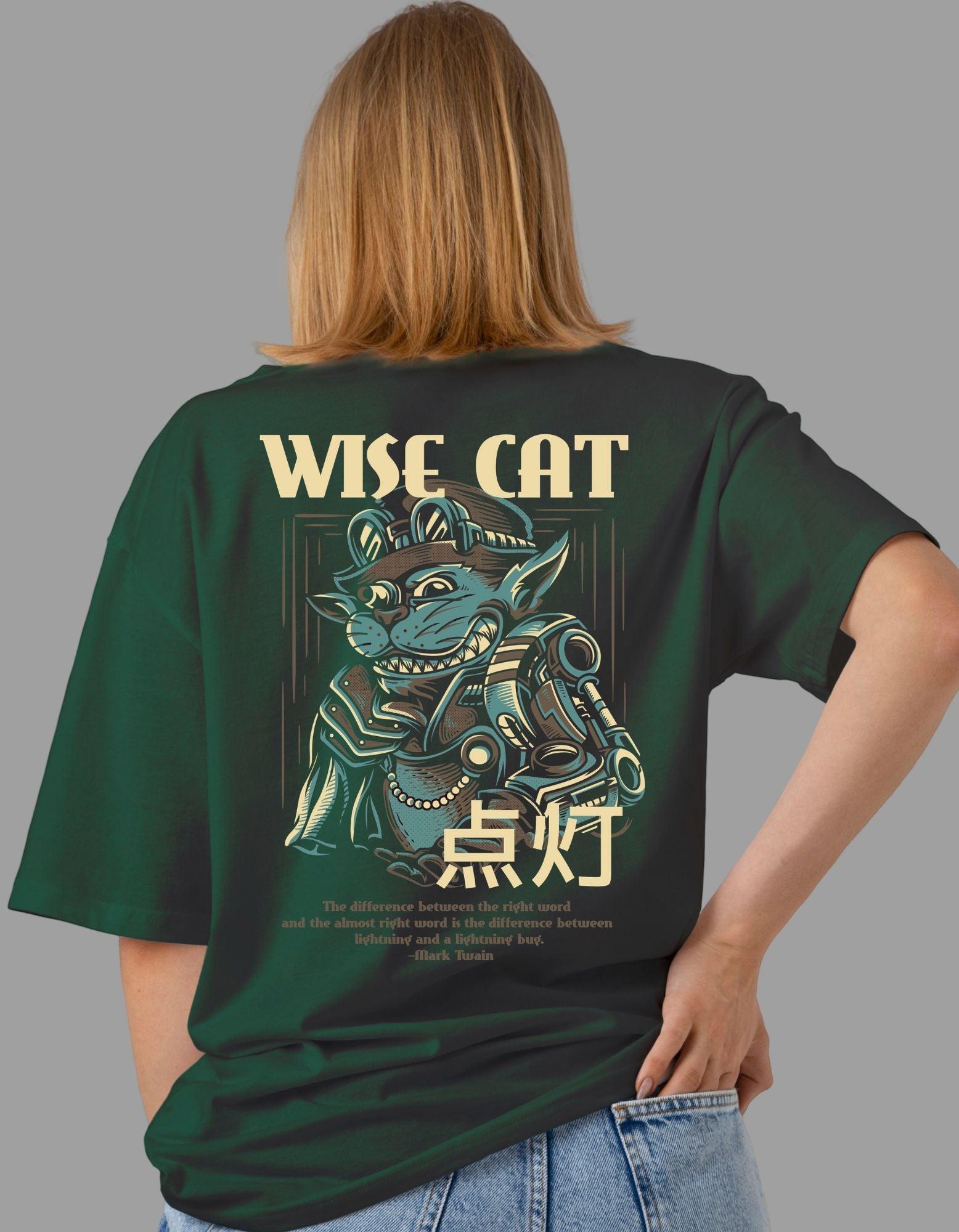 Wise Cat Oversized Tshirt for Women