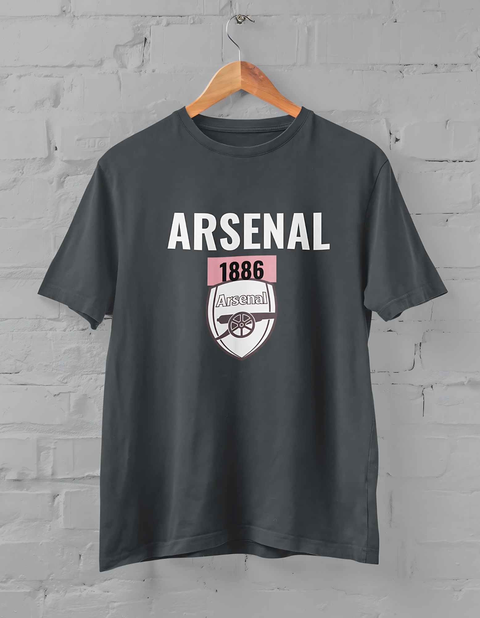 Arsenal 1886 Printed Half Sleeve T-shirt for Men