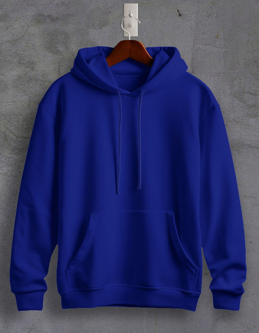 Royal Blue Plain Unisex Hoodie For Men/Women