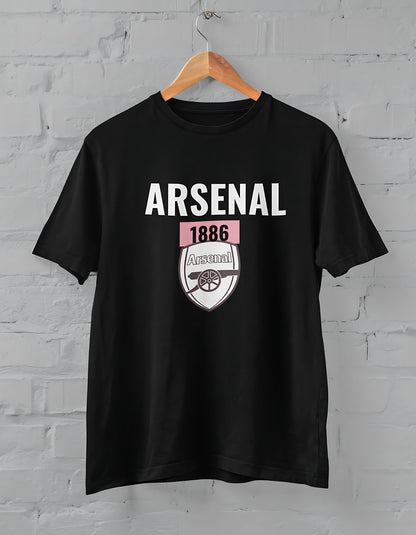 Arsenal 1886 Printed Half Sleeve T-shirt for Men