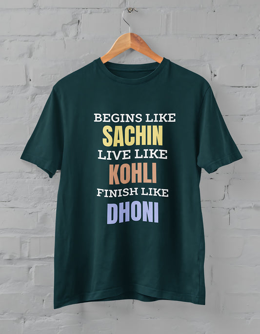 Cricket Fan Half Sleeve T-Shirt for Men