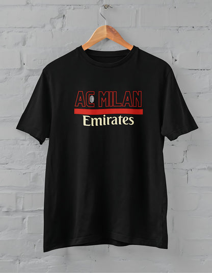 AC Milan Typography Half Sleeve T-Shirt for Men