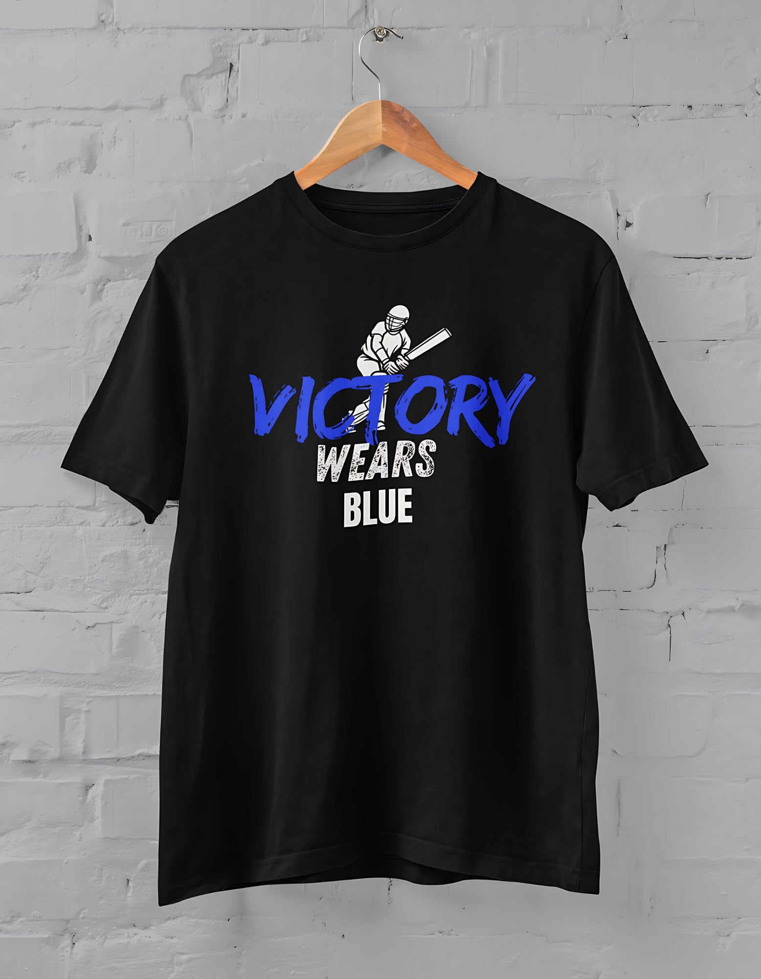 Victory Wears Blue Half Sleeve T-shirt for Men