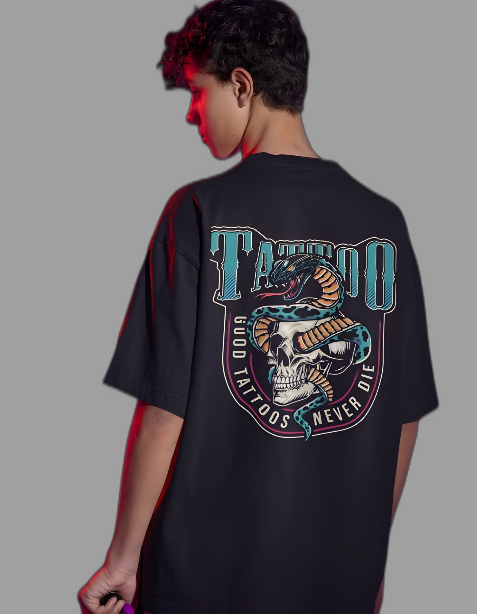 Tattoo Never Die Oversized T-shirt for Men