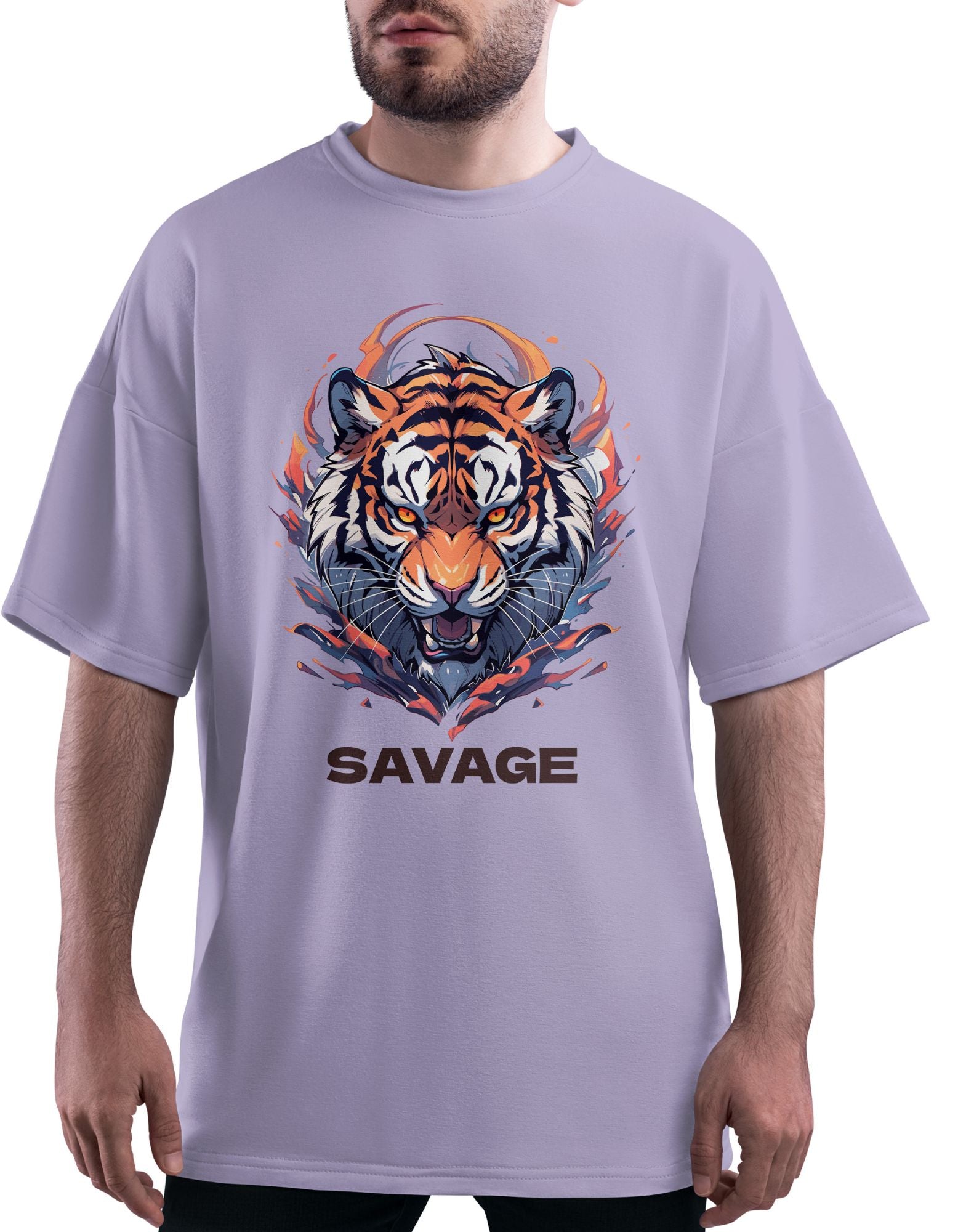 Savage Tiger Oversized T-shirt for Men