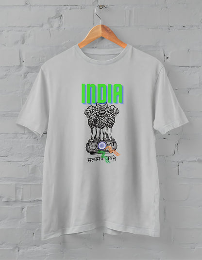 India Satyameva Jayate Half Sleeve T-Shirt for Men