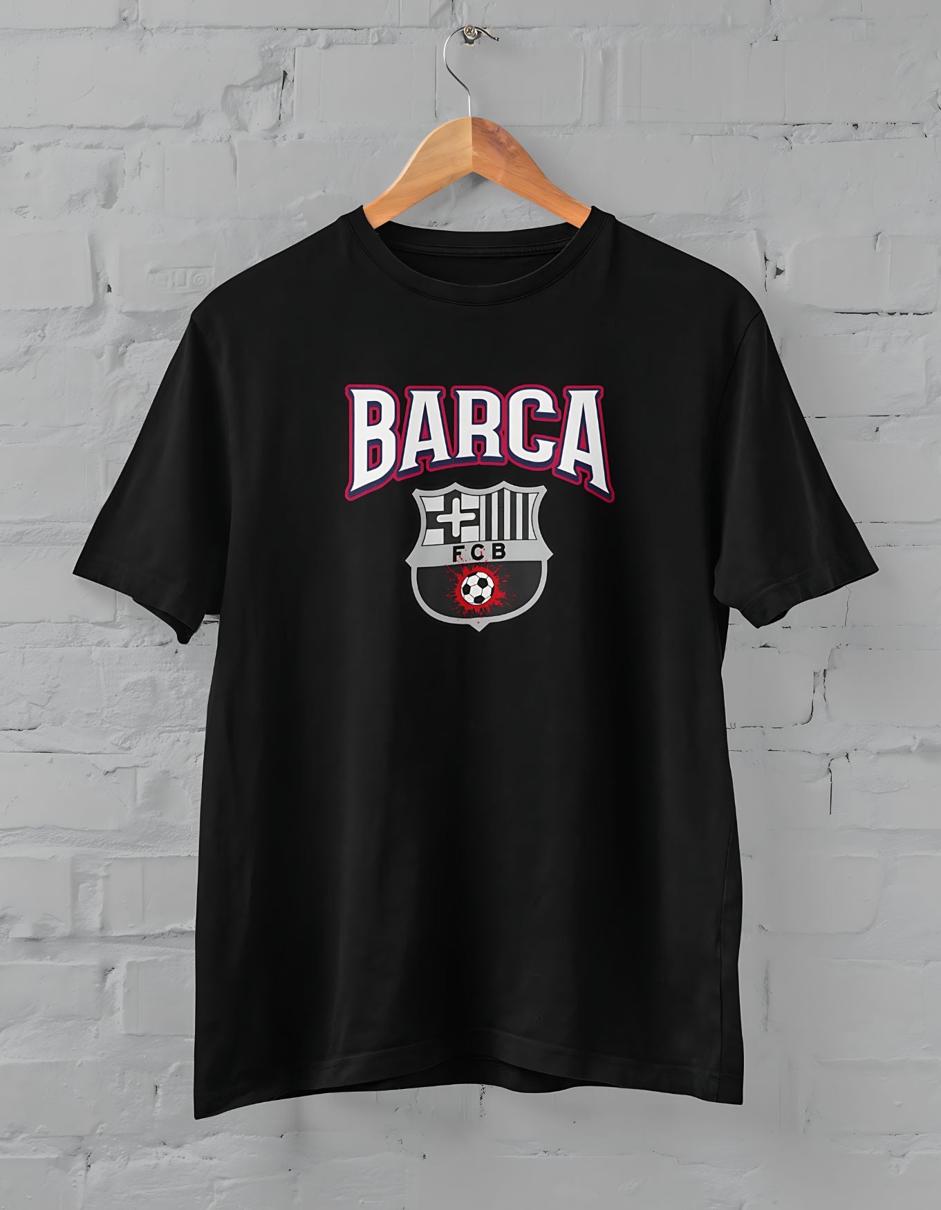 Barcelona Printed Half Sleeve T-Shirt for Men