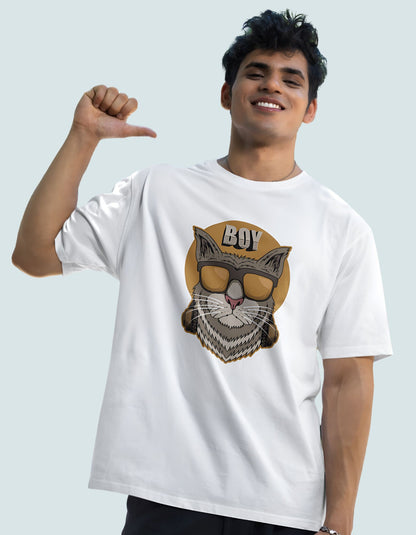 Cat Boy Oversized T-shirt for Men