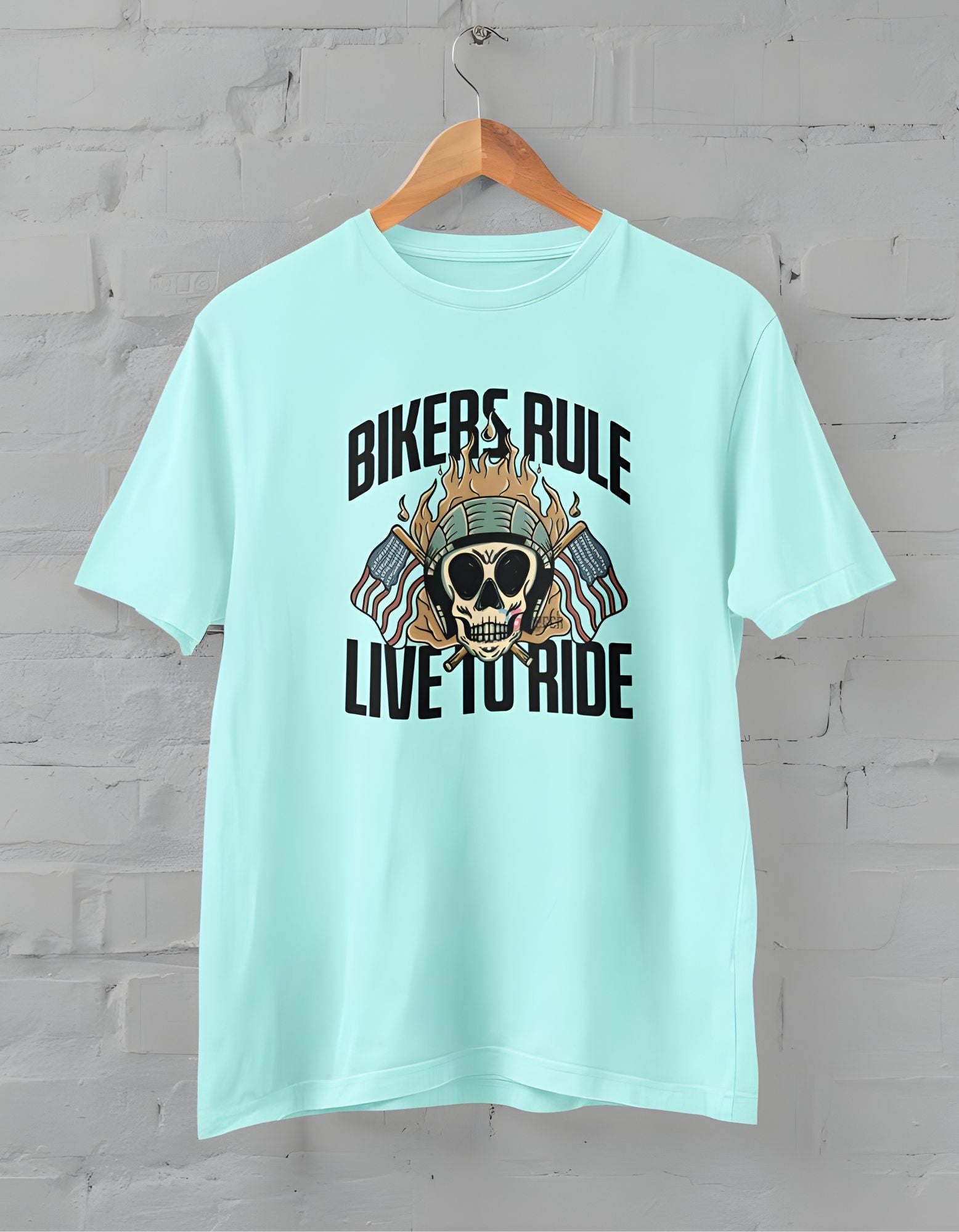 Bikers Rule Live to Ride Half Sleeve T-Shirt for Men