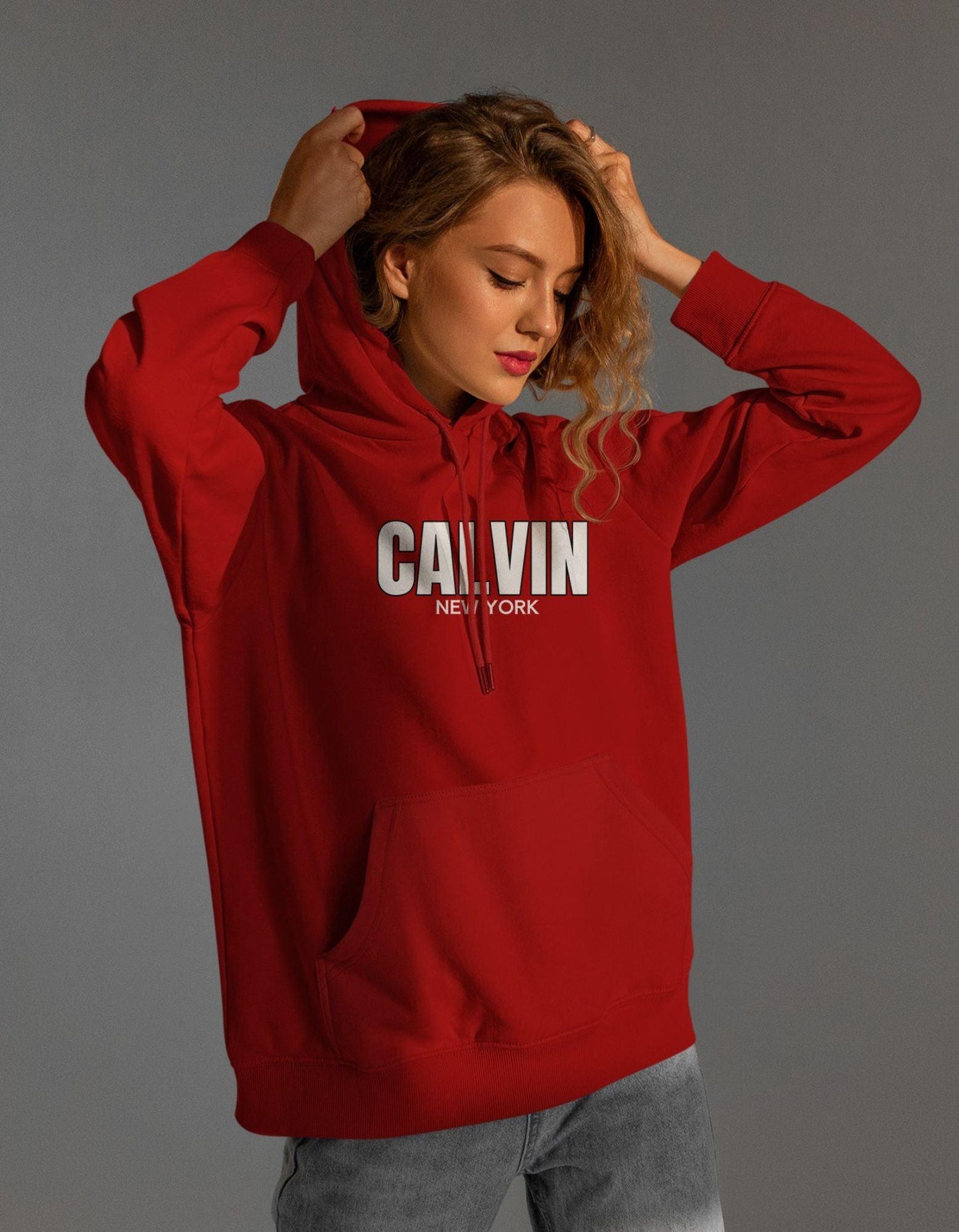 Calvin Typography Unisex Hoodie For Men/Women