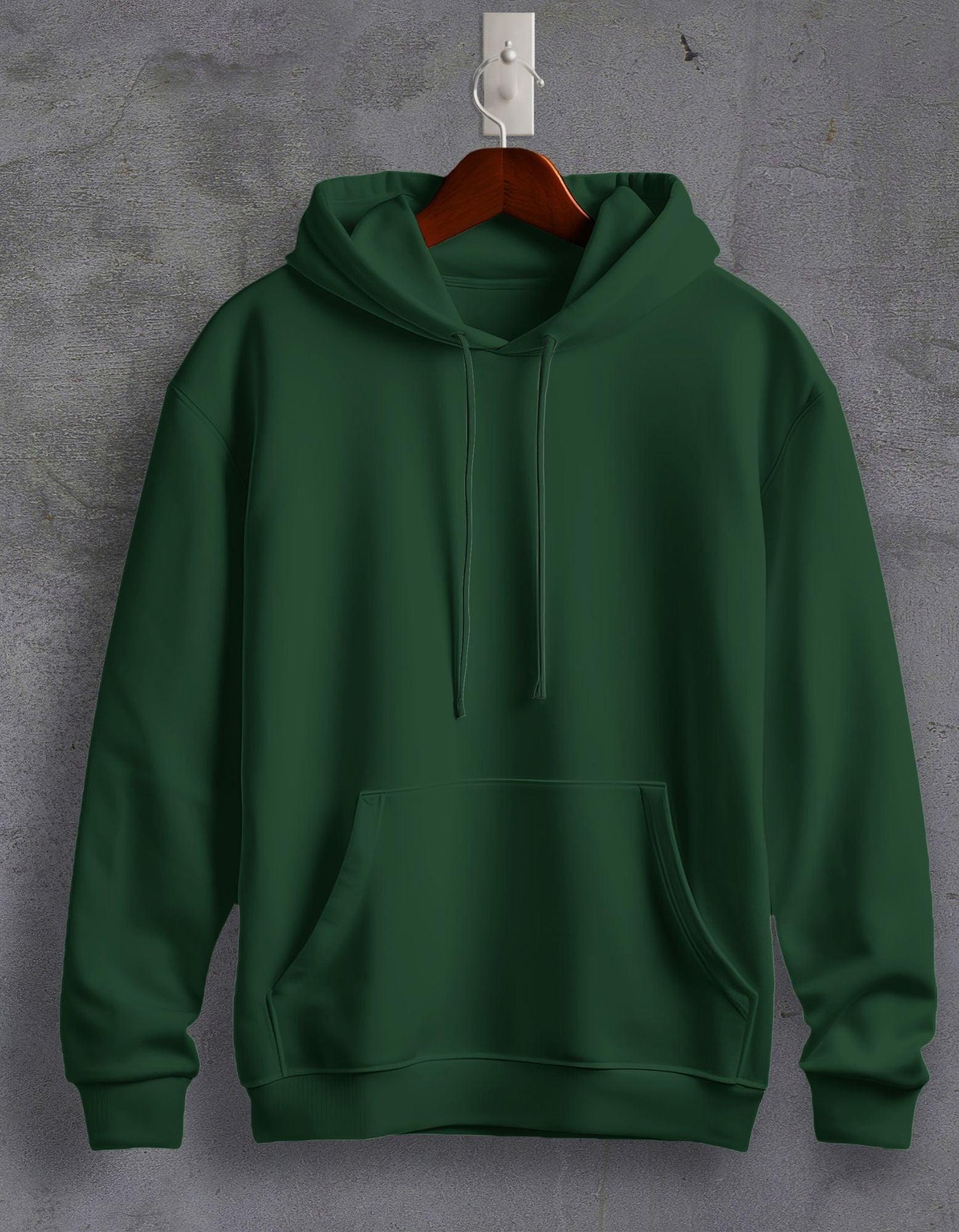 Bottle Green Plain Unisex Hoodie For Men/Women