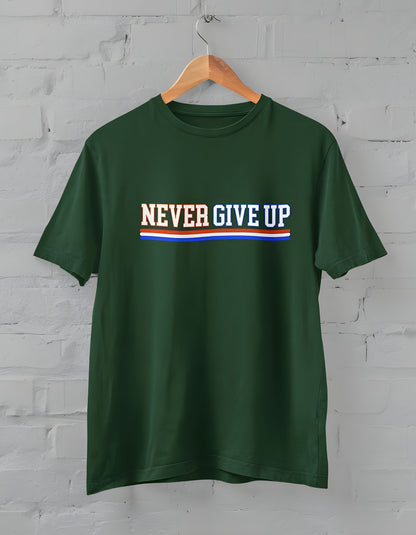 Never Give Up ( WWE ) Half Sleeve T-shirt for Men