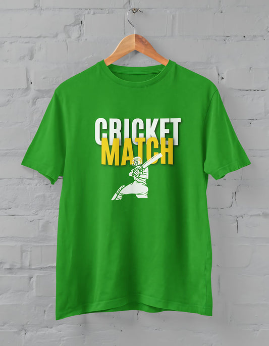 Cricket Match Half Sleeve T-shirt for Men