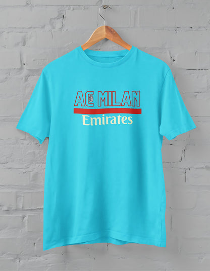 AC Milan Typography Half Sleeve T-Shirt for Men