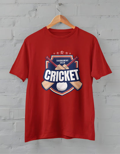 Cricket Half Sleeve T-shirt for Men