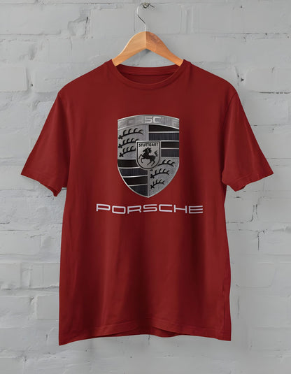 Porsche Printed Half Sleeve T-shirt for Men