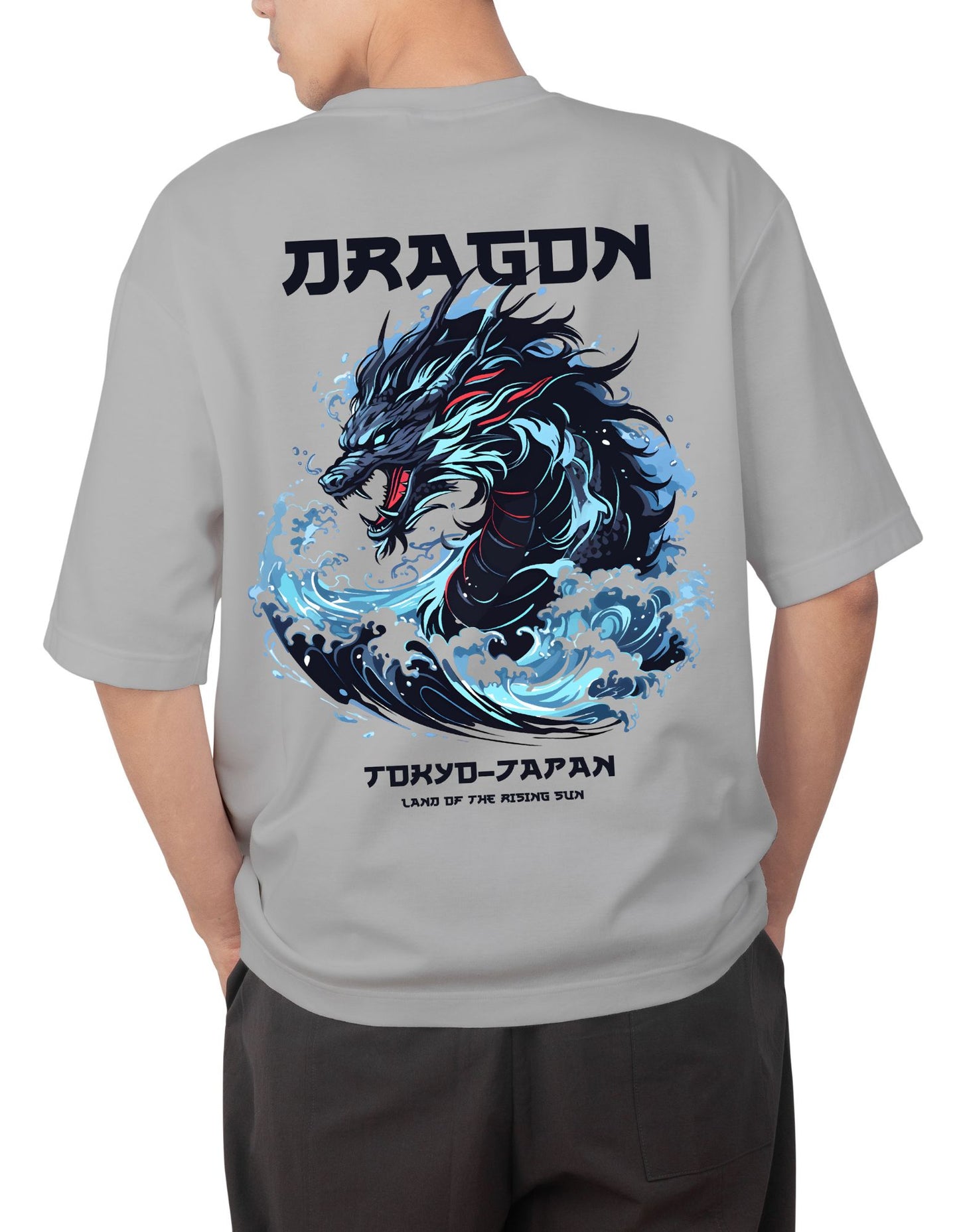 Dragon Graphic Oversized T-shirt for Men