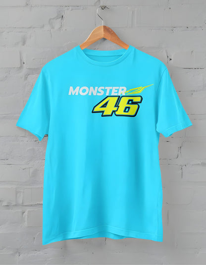 VR-46 Monster Printed Half Sleeve T-shirt for Men