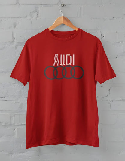 Audi Printed Half Sleeve T-shirt for Men