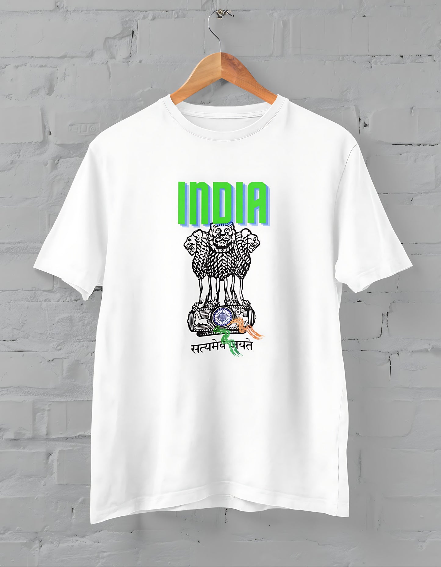 India Satyameva Jayate Half Sleeve T-Shirt for Men