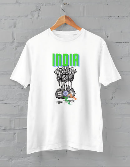 India Satyameva Jayate Half Sleeve T-Shirt for Men