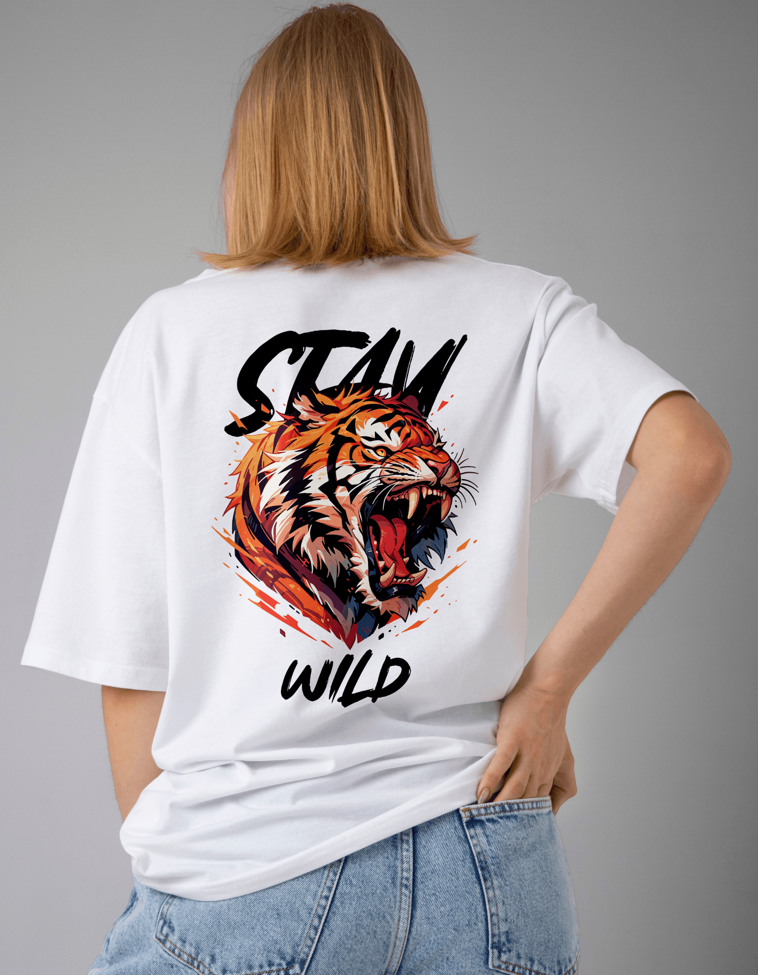 Stay Wild Premium French Terry Unisex Oversiized T-shirt