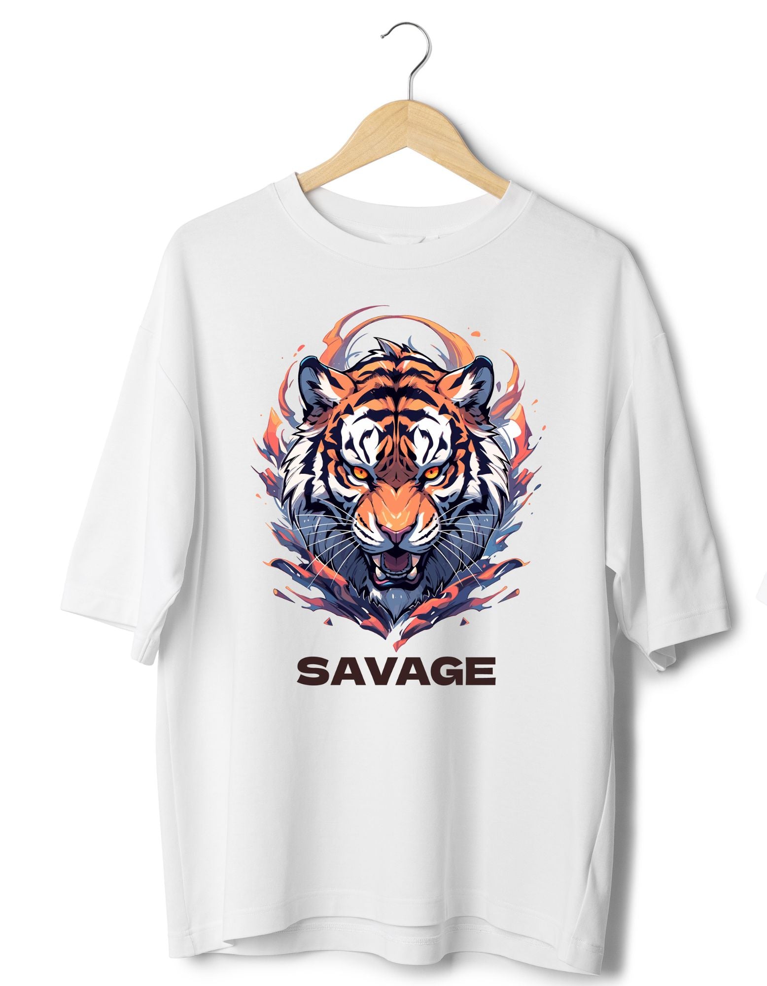 Savage Tiger Oversized T-shirt for Men