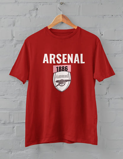 Arsenal 1886 Printed Half Sleeve T-shirt for Men