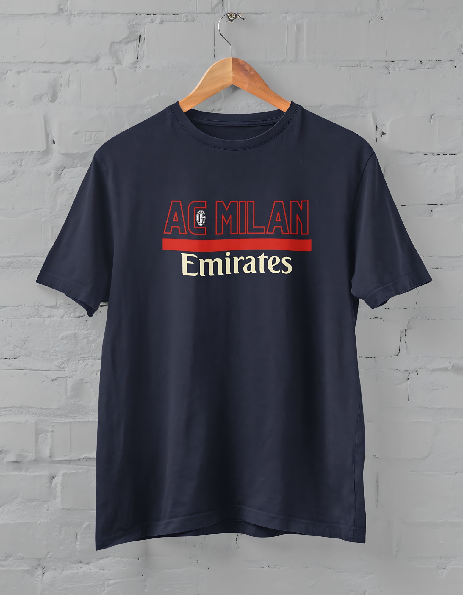 AC Milan Typography Half Sleeve T-Shirt for Men