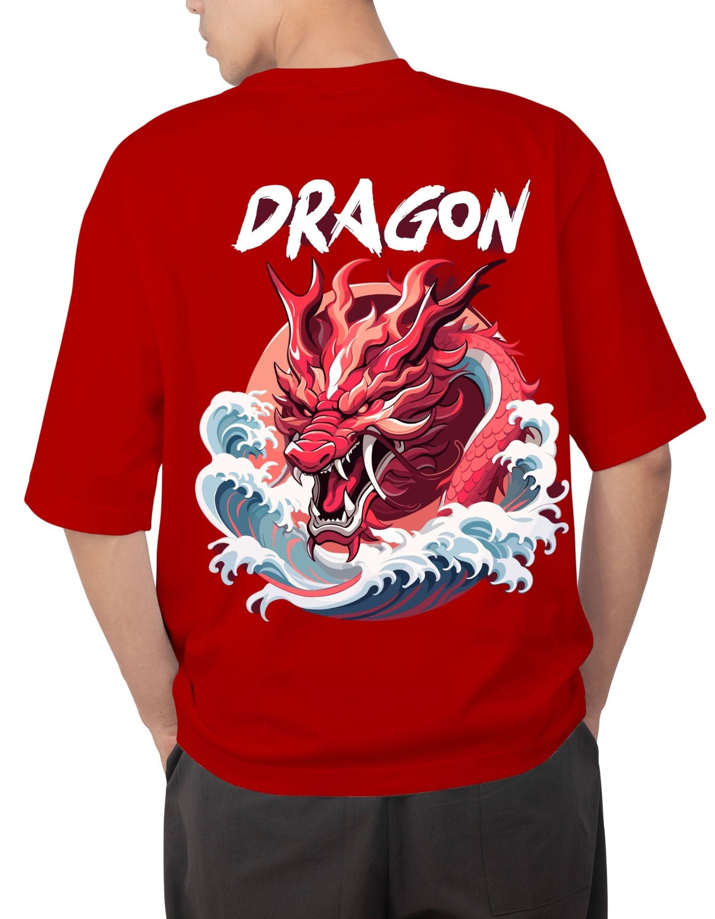 Dragon Sea Wave Premium French Terry Unisex Oversiized T-shirt