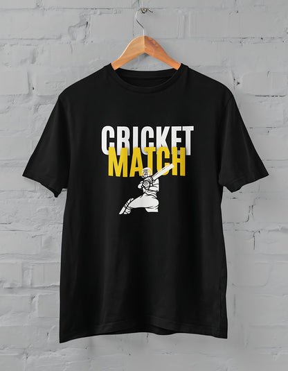 Cricket Match Half Sleeve T-shirt for Men