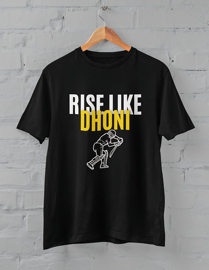 Rise Like A Dhoni Half Sleeve T-shirt for Men