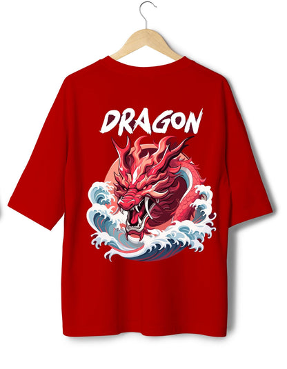 Dragon Sea Wave Premium French Terry Unisex Oversiized T-shirt