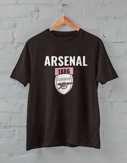 Arsenal 1886 Printed Half Sleeve T-shirt for Men