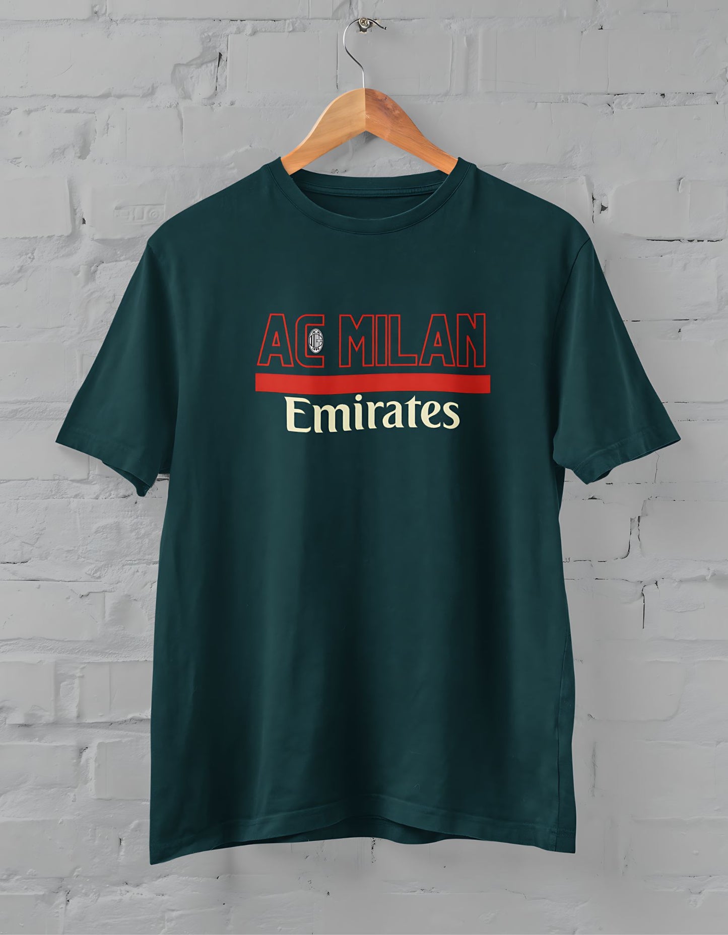 AC Milan Typography Half Sleeve T-Shirt for Men