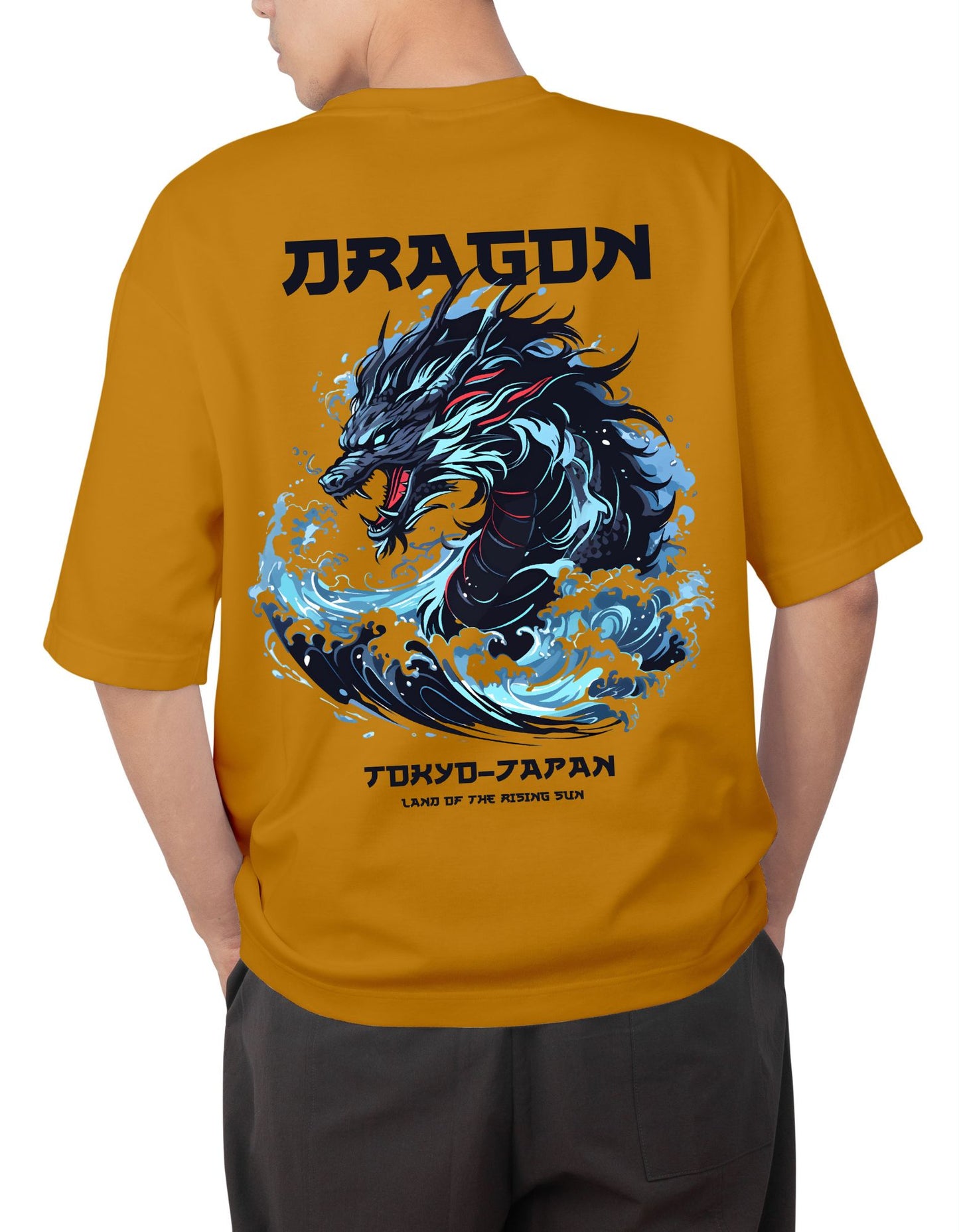 Dragon Graphic Oversized T-shirt for Men